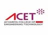 Achariya College of Engineering Technology - [ACET] logo