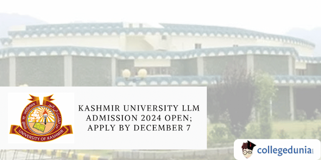 Kashmir University LLM Admission 2024 Open; Apply by December 7