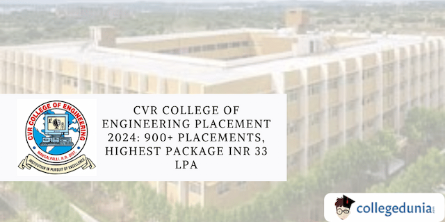 CVR College of Engineering Placement 2024: 900+ Placements, Highest Package INR 33 LPA