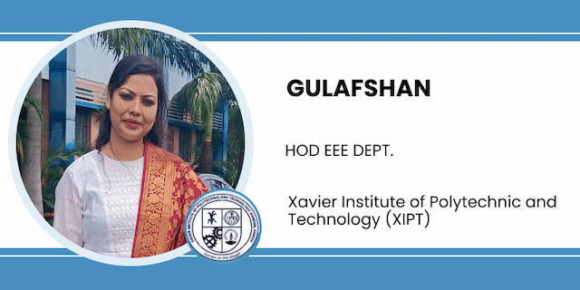 Interview Gulafshan HOD EEE Dept at Xavier Institute of Polytechnic and Technology