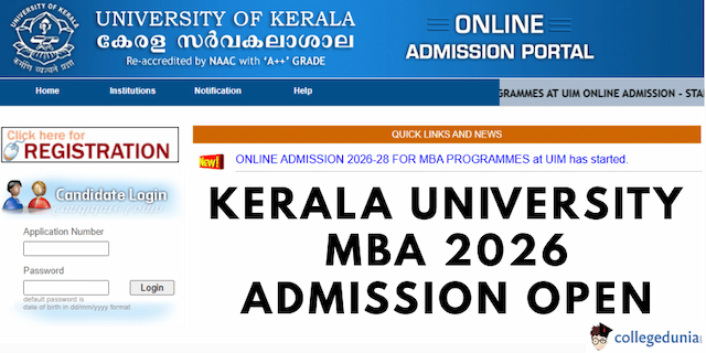 Kerala University MBA Admission 2026 Open