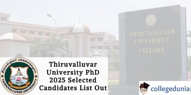 Thiruvalluvar University PhD 2025 Selected Candidates List Out