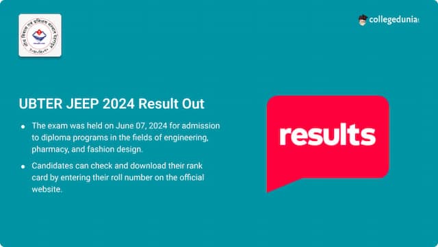 UBTER JEEP 2024 Result Declared @ubterjeep.co.in; Get Download Link Here