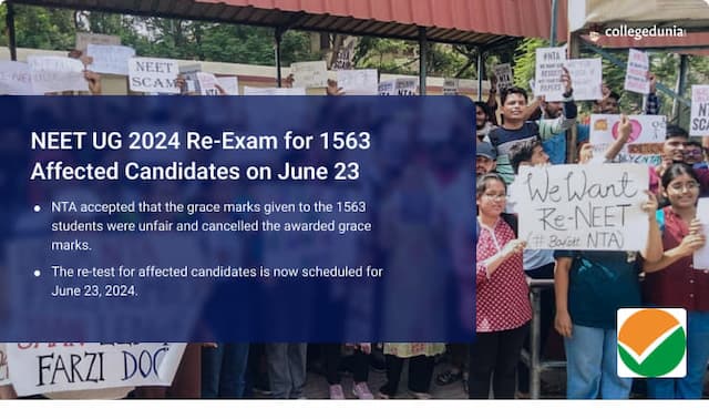 NEET UG 2024 Re-Exam on June 23, Grace Marks Cancelled for 1563 Students; Check Official Notice Here