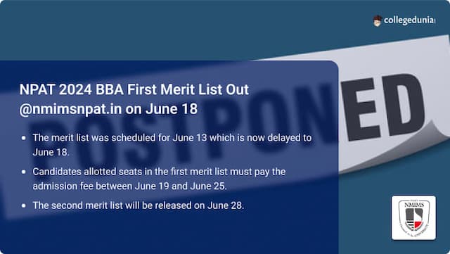 NPAT 2024 BBA First Merit List Out @nmimsnpat.in, Get Direct Link Here