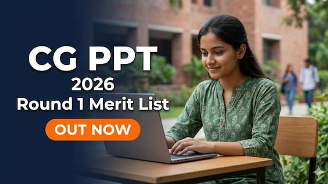 CG PPT 2026 Round 1 Merit List Out at cgdte.admissions.nic.in; Check Seat Allotment Date