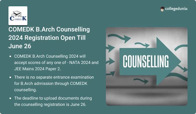COMEDK B.Arch Counselling 2024 Registration Open @comedk.org, Get Direct Link and Counselling Schedule Here
