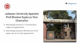 Jadavpur University Appoints Prof Bhaskar Gupta as Vice Chancellor