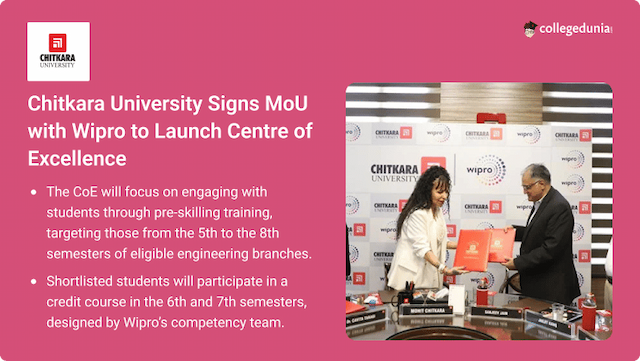 Chitkara University Signs MoU with Wipro to Launch Centre of Excellence; Check Details Here