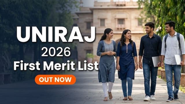 UNIRAJ First Merit List 2026 Out for UG Admission