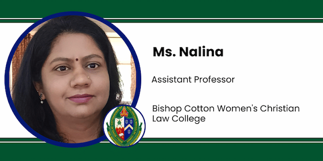 Bishop Cotton Women's Christian Law College, Assistant Professor: Ms. Nalina Interview
